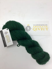 100% Qiviut yarn 3 ply leafy green 100 gram skein