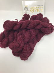 100% Qiviut 2 ply yarn Raspberry