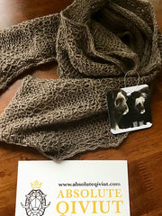 100% Qiviut -Little Luxuries scarf - Natural