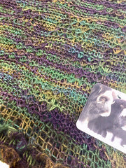 100% Qiviut Scarf - Flowing Lace-Northern Lights
